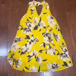 PEPPERMINT Yellow Floral Print Dress Size Small